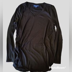 Black lusciously soft v neck top